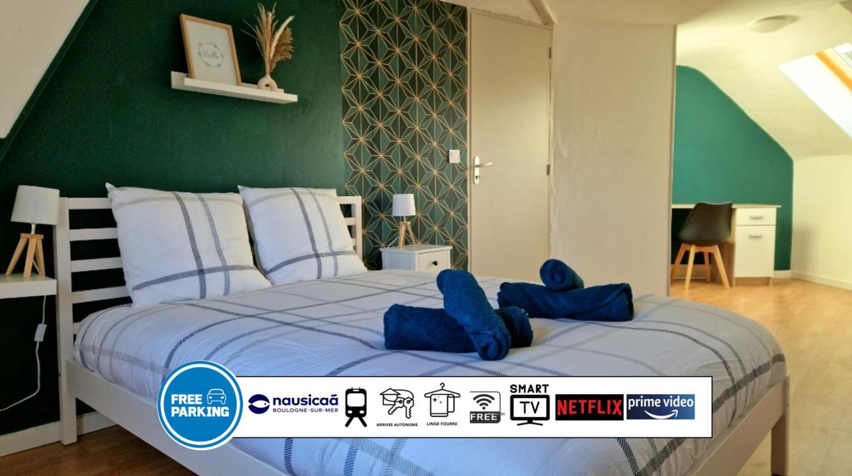 Spacieuce Maison Proche De Nausicaa, Gare Et Remparts, 3 Chambres, Free Parking, Netflix, Primes Video, Free Wifi Boulogne-sur-Mer Eksteriør billede